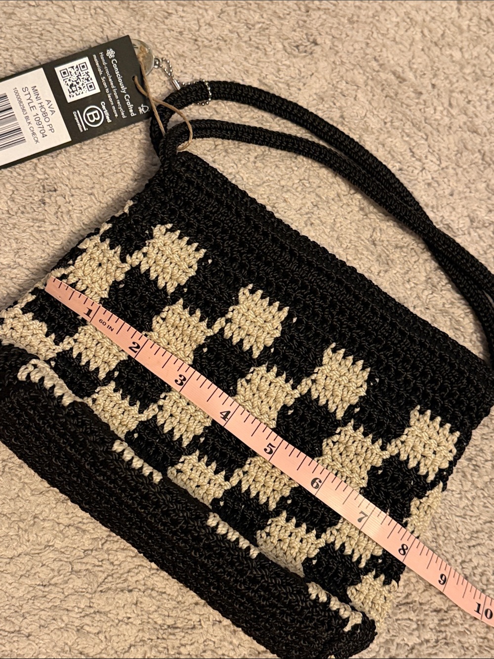 The Sak AVA Mini Hobo Checkerboard NWT - Picture 3 of 6